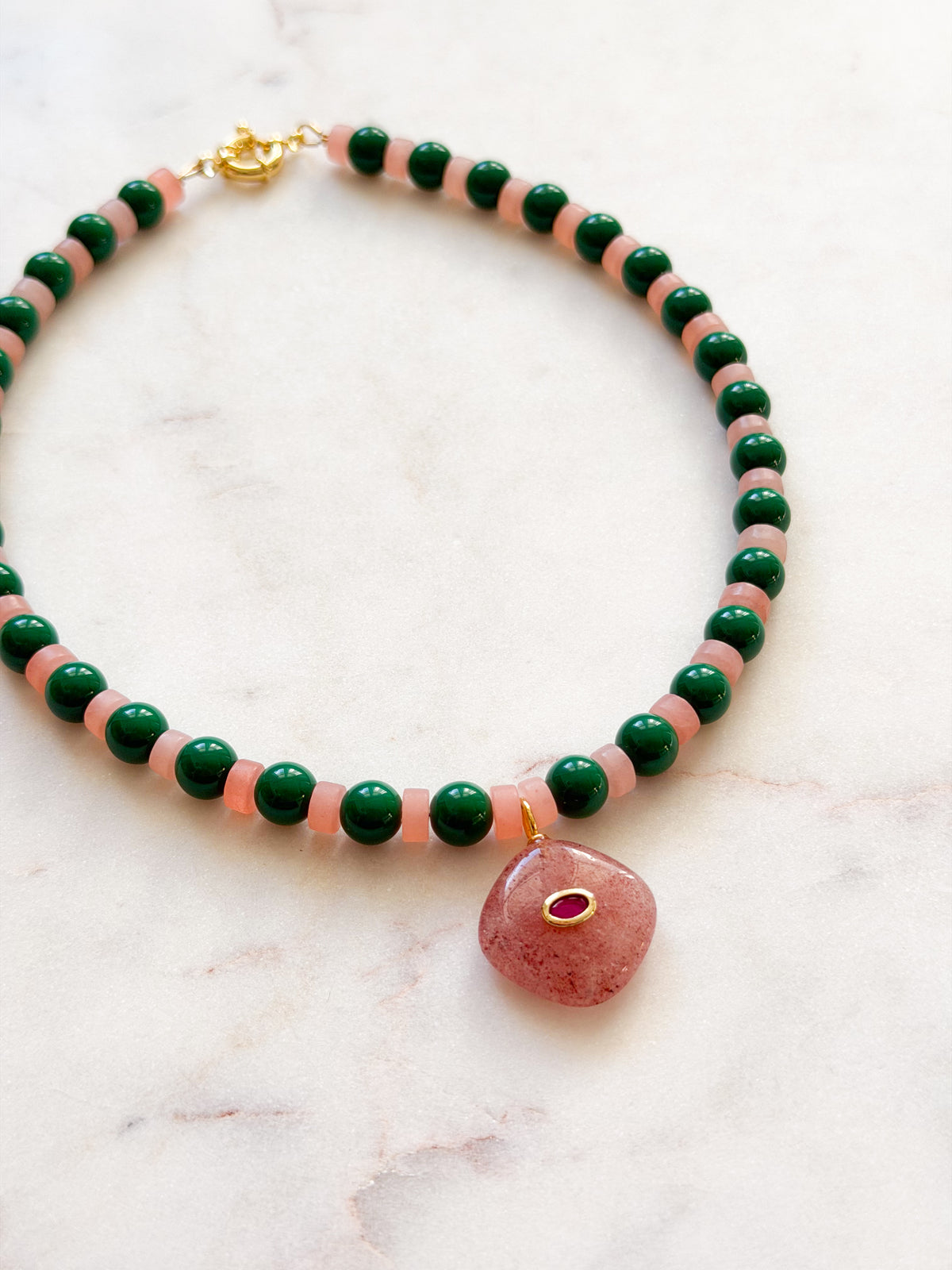 The Beaded Necklace - Watermelon