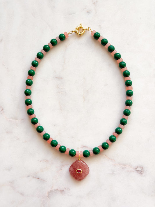 The Beaded Necklace - Watermelon
